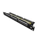 19" Patch panel Solarix 24xRJ45 CAT6 UTP vyvazovací lišta