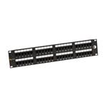 19" Patch panel Solarix 48 x RJ45 CAT6 UTP černý