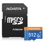 ADATA 512GB microSDXC, UHS-I A1, 100R/25W + adaptér
