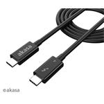 AKASA kabel Thunderbolt 4, 1m, černý