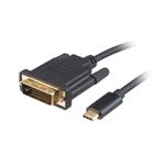 AKASA kabel USB-C -> DVI-D, FHD@60Hz, 1.8m, černý