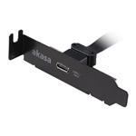 AKASA low-profile PCI bracket s USB-C konektorem (USB 3.1), 50cm kabel, černý