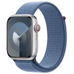 Apple Watch Series 9 Cellular 45mm Stříbrný hliník s ledově modrým provlékacím řemínkem