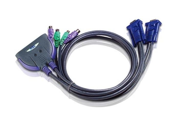 ATEN CS-62S, KVM switch, PS/2 + VGA pro 2PC, včetně kabeláže 0.9m