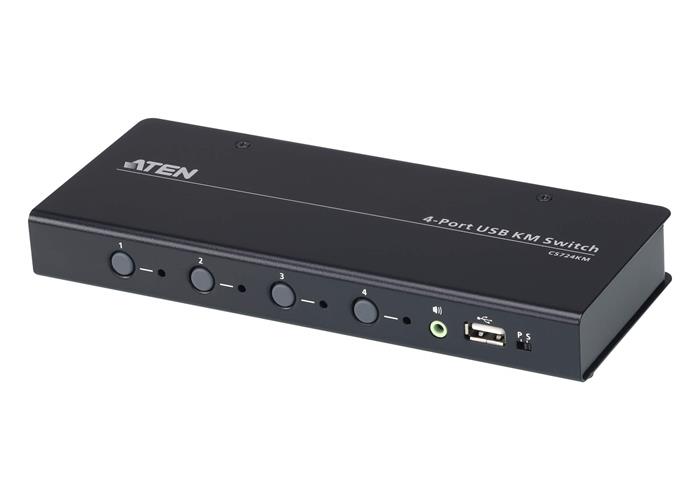 ATEN KVM switch CS724KM 4-port USB Boundless KM Switch (Cables included)