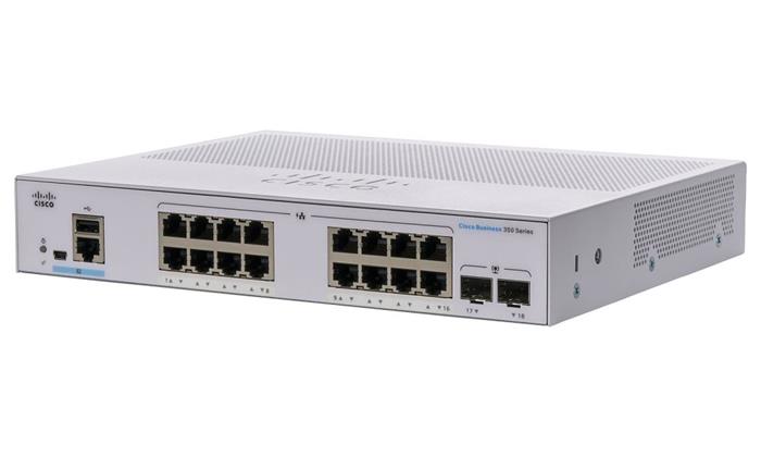 Cisco CBS350-16T-E-2G-EU 16-port GE Managed Switch, 2x1G SFP, Ext PS