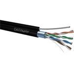 DATAWAY FTP kabel Cat5e, drát, PE, Fca, samonosný (100m cívka)