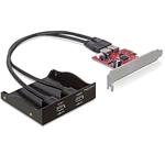 Delock 3.5" přední panel s 2x USB 3.0 porty + PCI Express adaptér