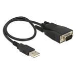 Delock Adaptér USB 2.0 Typ-A samec > 1 x Serial RS-232 DB9 samec se šrouby a maticemi ESD ochrana