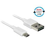 Delock kabel EASY-USB 2.0 Type-A samec > EASY-USB 2.0 Type Micro-B samec bílý 1 m