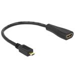 Delock kabel High Speed HDMI-D(M) Micro -> HDMI-A(F) s ethernetem, 23 cm