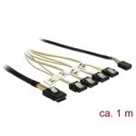 Delock Kabel Mini SAS SFF-8087 > 4 x SATA 7 pin + Sideband, 1m