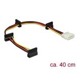 Delock Napájecí kabel Molex 4 pin samec > 4 x SATA 15 pin samice 40 cm