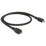 Delock prodlužovací kabel USB micro-B samec > micro-B samice 0.5 m