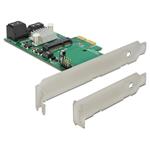 Delock SATA III řadič, 3x SATA + 1x mSATA, PCIe-x1