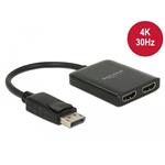 Delock splitter z Displayport 1.2 -> 2x HDMI 1.4, max. 4K@30Hz