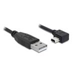 Delock USB 2.0 kabel, typ A(m) -> mini-B(m) 5-pin, pravoúhlý, 0.5m