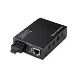 DIGITUS Media Converter, Multimode, 10/100Base-TX to 100Base-FX, Incl. PSU SC connector, Up to 2km