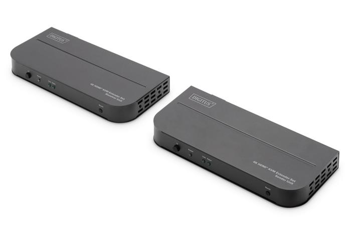 DIGITUS Sada 4K HDMI KVM Extender, CAT / IP, 4K @ 30Hz, 100 m, 3x USB