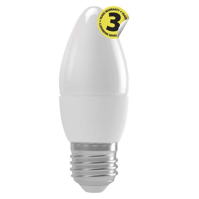 Emos LED žárovka CANDLE, 4W/30W E27, WW teplá bílá, 330 lm, Classic A+