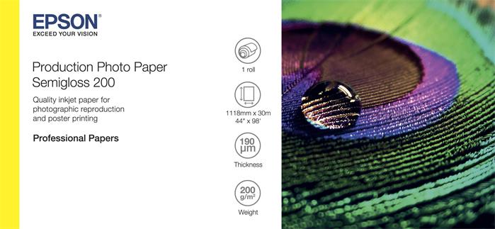 EPSON Production Photo Paper Semigloss 200 44"x30m