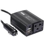 EUROCASE měnič napětí DC/AC ,12V->230V, 150W, USB, autozástrčka