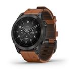 Garmin Epix Sapphire Style, Titan Black/Brown Leather Band