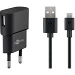 goobay Napájecí a nabíjecí adaptér 230V na USB 5V/1A + micro USB kabel 1m