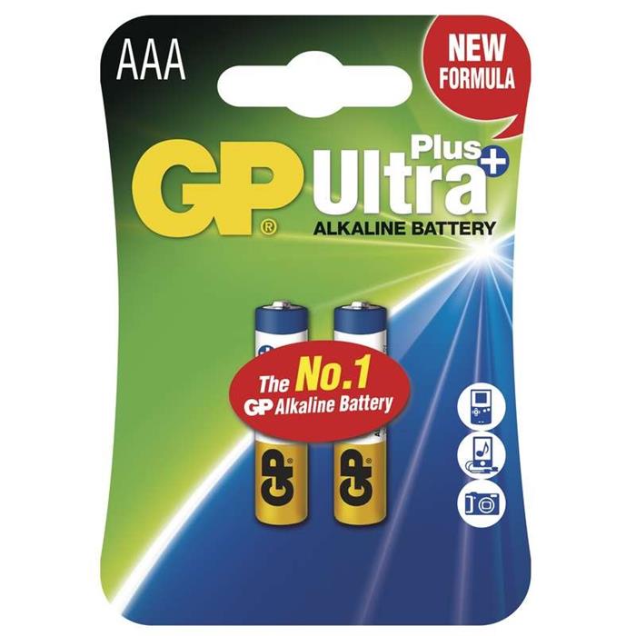 GP Ultra Plus, alkalická AAA baterie, 1.5V, 2ks