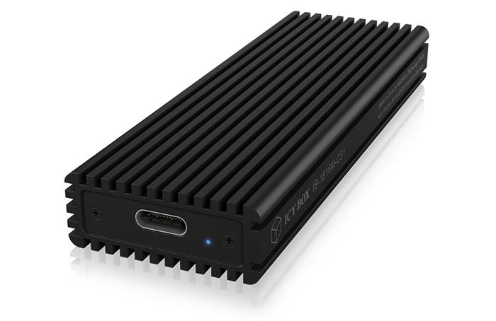IcyBox externí USB-C box pro M.2 NVMe SSD, USB 3.1 Gen 2, černý