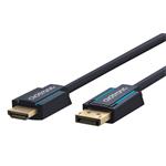 ClickTronic kabel DisplayPort - HDMI, 4K@60Hz, zlacené konektory, 3m