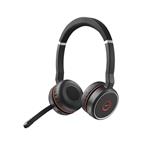 Jabra Evolve 75 SE/Stereo/ANC/BT/Bezdrát/MS/Stand/Černá-červená