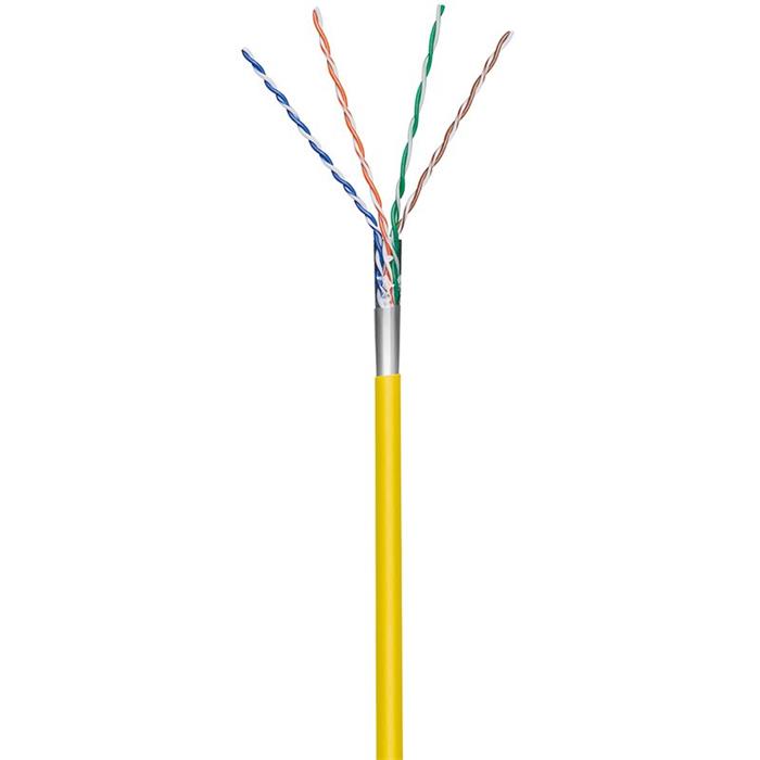 Kabel FTP kulatý, kat. 5e, Eca, 100m, lanko, žlutý
