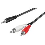 Kabel jack 3,5M - 2x cinch(M), 10m, propojovací