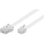 Kabel telefonní k ADSL RJ45 - RJ11, bílý, 6m