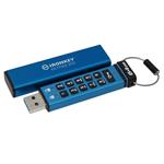 Kingston flash disk 64GB IronKey Keypad 200, FIPS 140-3 Lvl 3 (Pending) AES-256 Encrypted