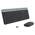 Logitech Wireless Combo Slim MK470 CZ šedá