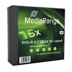 MediaRange DVD+R disky, 4.7GB, 16x, 5ks, slim CD box