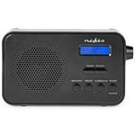 NEDIS přenosné rádio/ DAB+/ FM/ 1.3 "/ napájení z baterie/ digitální/ 3.6 W/ budík/ časovač vypnutí/ černé