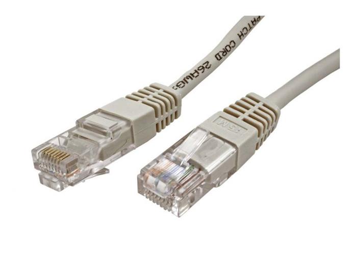 Patch kabel UTP RJ45-RJ45 level 5e 0.1m šedá