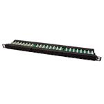 Patchpanel 19'' kat. 6 UTP, 24 portů, černý, 0,5U