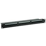 Patchpanel 19'' kat. 6 UTP, 24 portů, černý