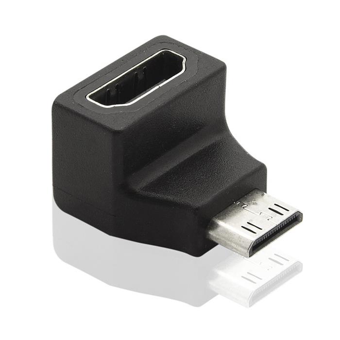 PremiumCord Adapter Mini HDMI C Male na HDMI Female zahnutý do pravého úhlu 90°