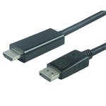 PremiumCord DisplayPort 1.2 na HDMI 2.0  kabel pro rozlišení 4Kx2K@60Hz, 3m