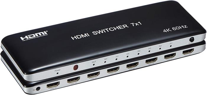 PremiumCord HDMI 2.0 switch 7:1 s dálkovým ovladačem