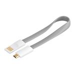 PremiumCord MicroUSB magnetický 0.2m, šedá