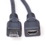 PremiumCord prodlužovací micro USB 2.0 kabel, 2m, černý
