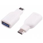 PremiumCord USB 3.0 OTG adaptér, USB-C -> USB-A female, bílý