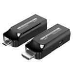 PremiumCord USB-C na HDMI 2.0 extender přes Cat5e/6/6a na 60m