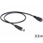 Prodlužovací napájecí kabel s konektorem 5,5 x 2,1mm, 0.5m